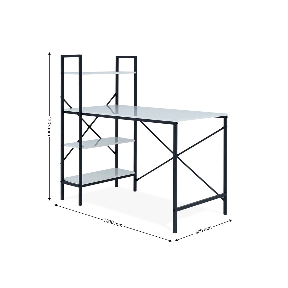 Nara Desk with Shelving - 40-1231