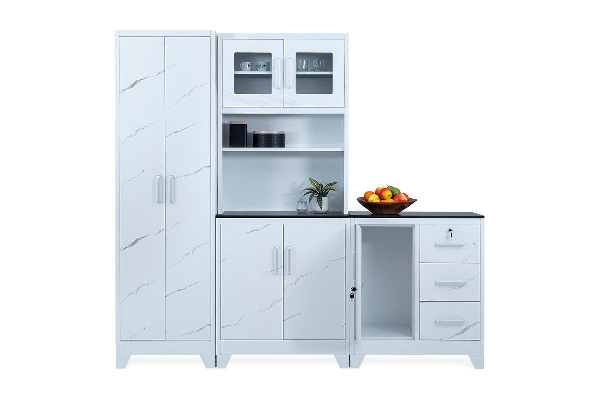 Marble Finish Steel Kitchen Unit - 10-207