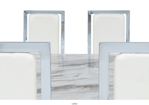Anastasia 6-Seater Marble Dining Room Suite - 5-206