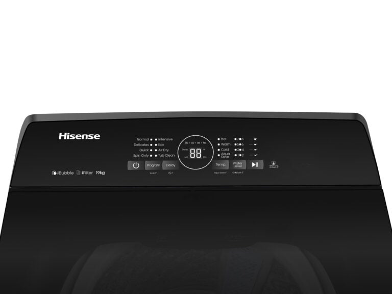 Hisense 19kg Top Load Washing Machine Premium Black WT3I1923UB - 22-364