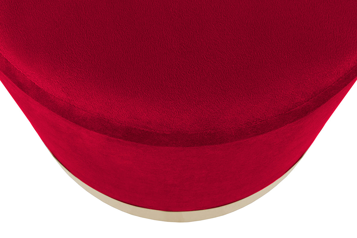 Ottoman with Gold Base and Velvet - 40-1081