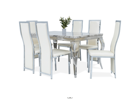 Anastasia 6-Seater Marble Dining Room Suite - a44b7027-eeeb-4c24-9272-b74555c5ef13