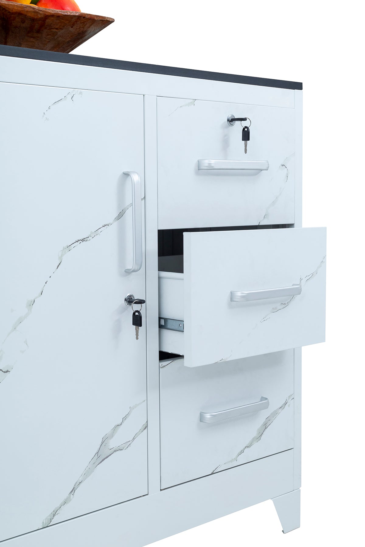 Marble Finish Steel Kitchen Unit - 10-207