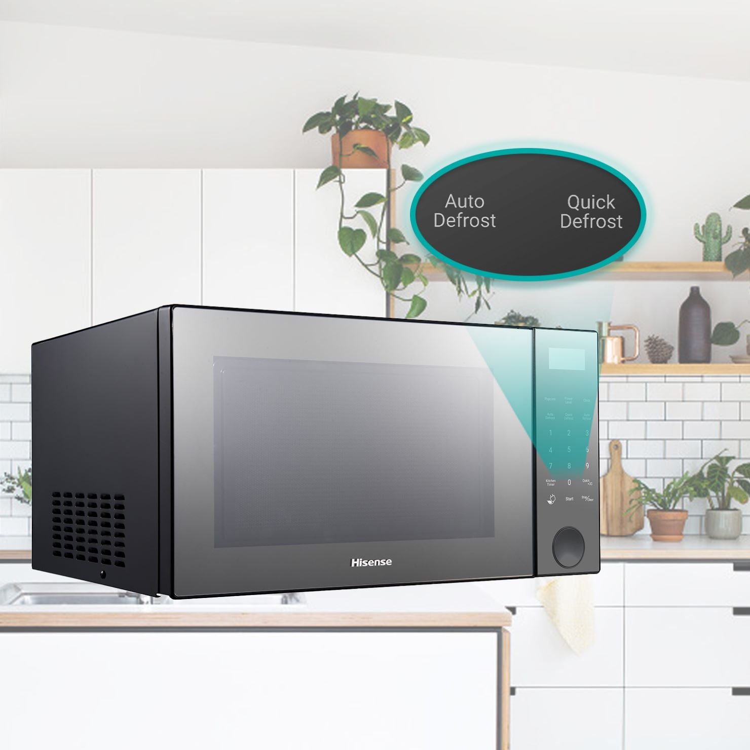 MICROWAVE-HISENSE- 43L- BLK/MIR- H43MOMMI - 24-224
