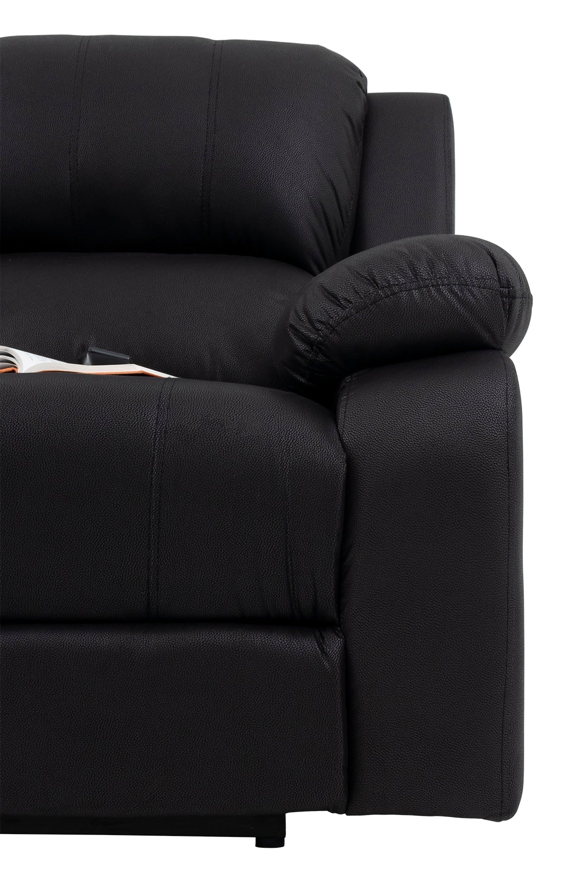 Jasmine Leather Touch 3 Seater Lounge Suite with Recliners - 9-979