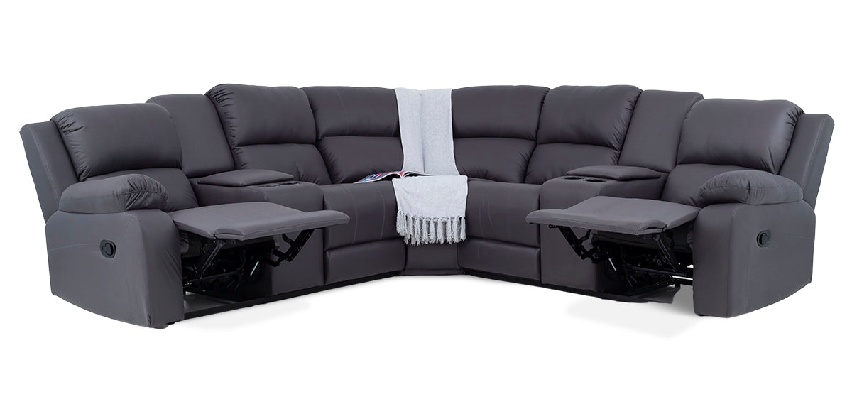 Jody Corner Lounge Suite with Recliners - 9-989