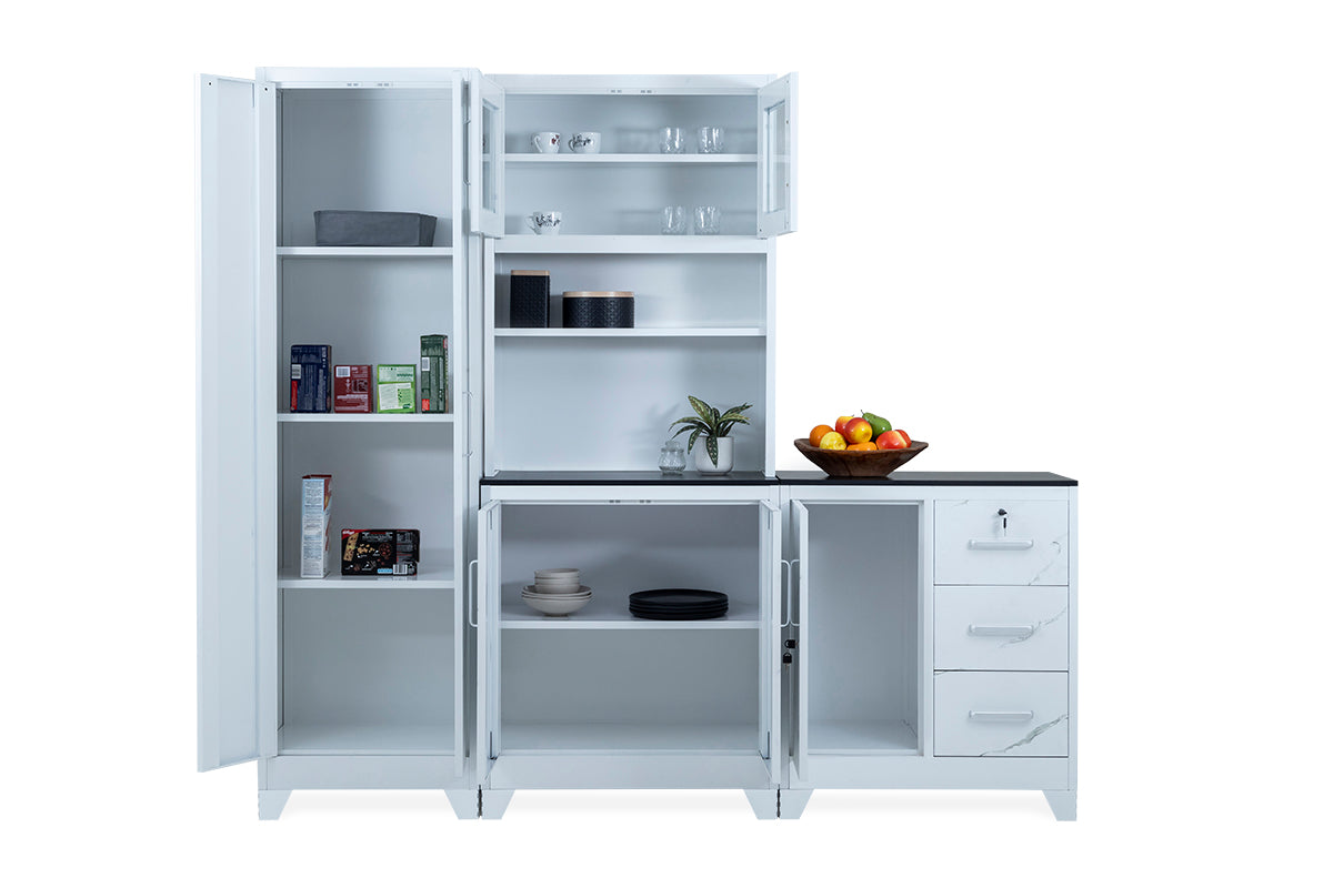 Marble Finish Steel Kitchen Unit - 10-207