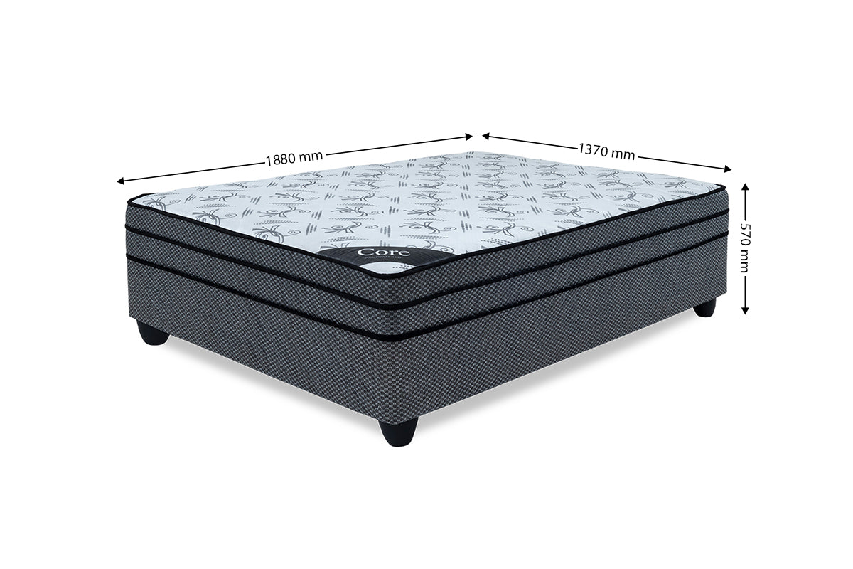 Core All Foam Double One Piece Base and Mattress - 7-460
