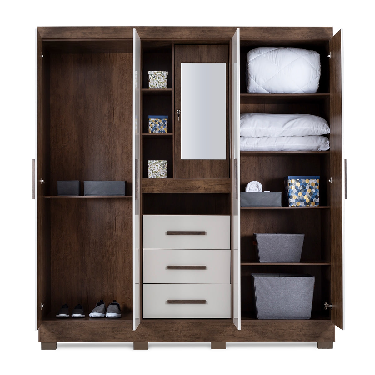 Eldorado 4 Door Wardrobe with Vanity - 1-244