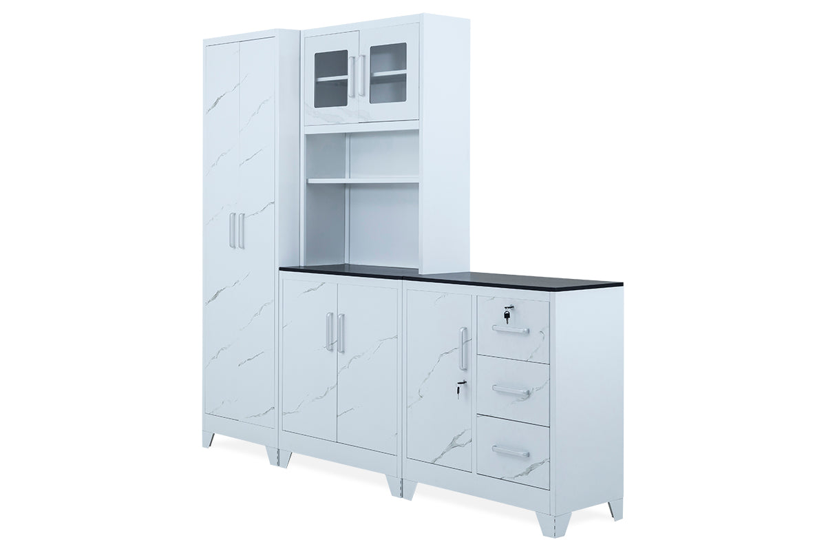 Marble Finish Steel Kitchen Unit - 10-207