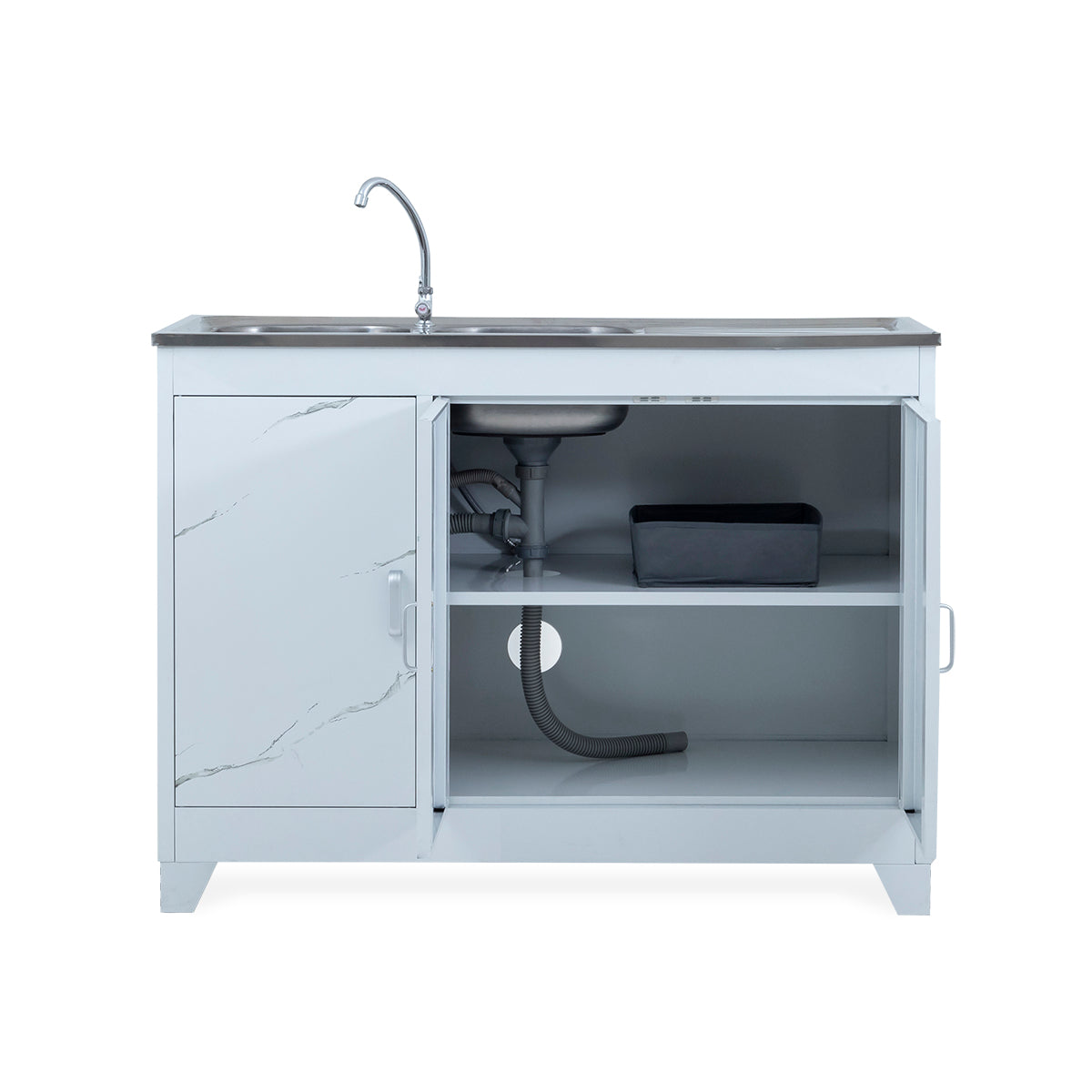 Basic Steel Kitchen Unit with Sink - 10-208