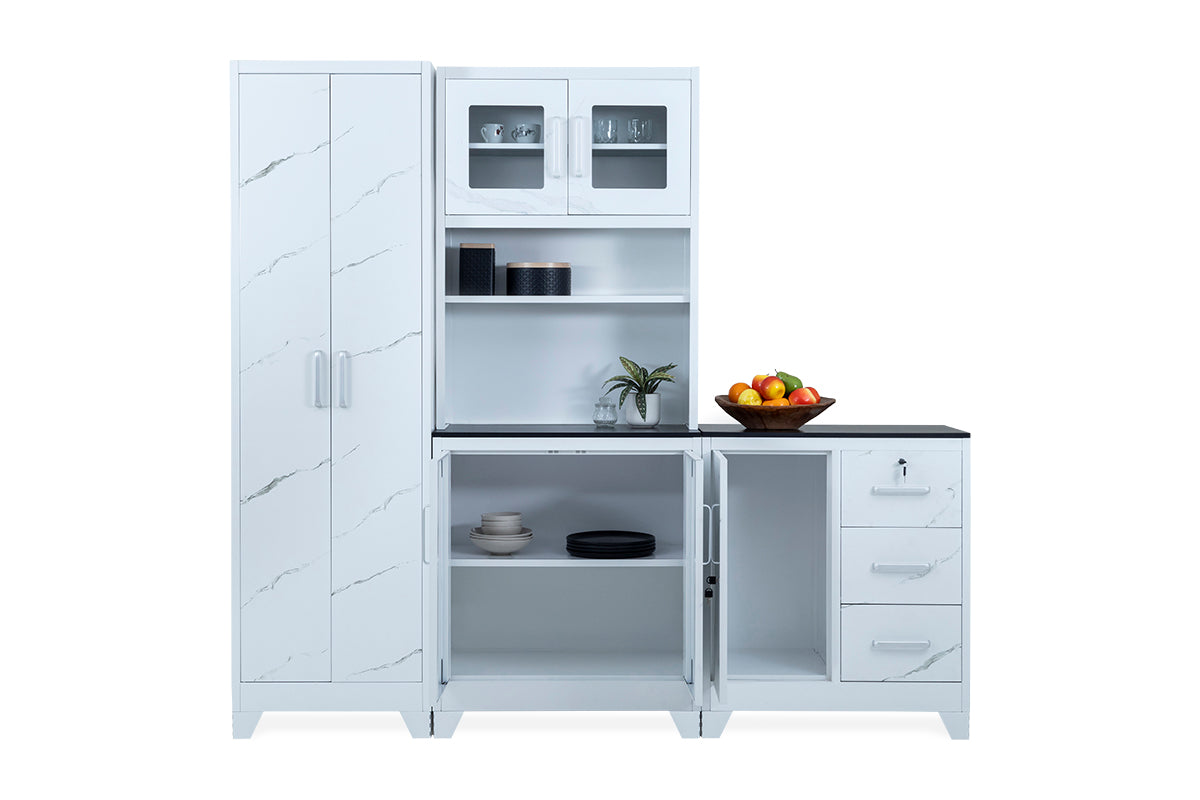 Marble Finish Steel Kitchen Unit - 10-207
