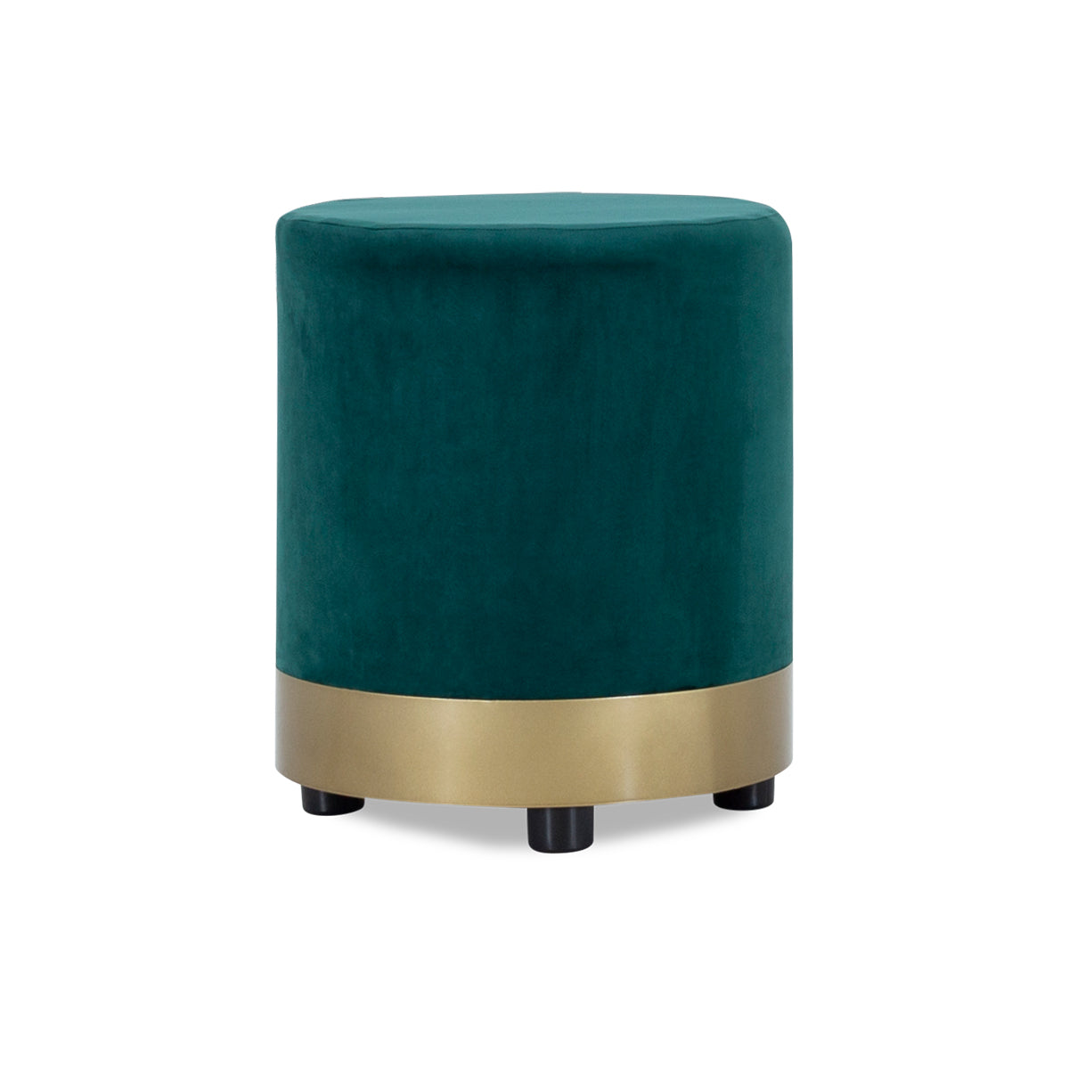 Ottoman with Gold Base and Velvet - 40-1081