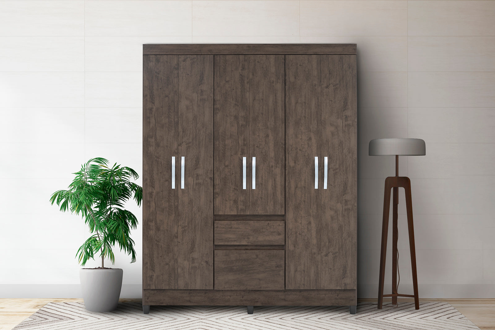 Cuba 6 Door Wardrobe - 0ea7ca06-8f7d-4f9f-b540-c975bc43d819