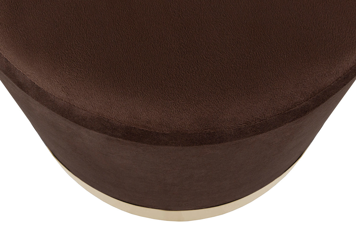 Ottoman with Gold Base and Velvet - 40-1081