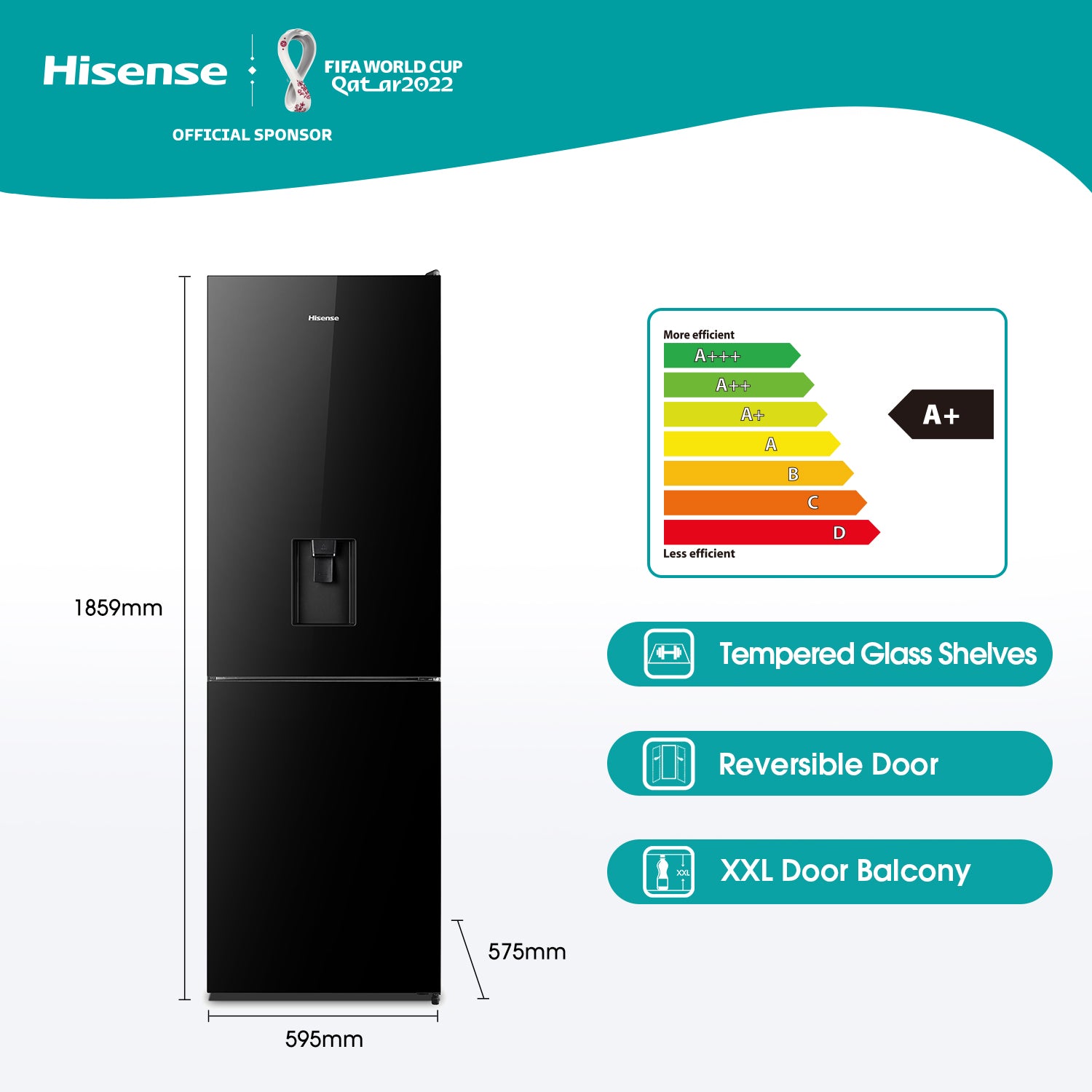 Hisense 347L Fridge - 20-545