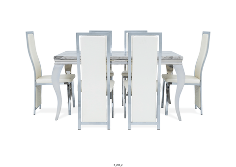 Anastasia 6-Seater Marble Dining Room Suite - 5-206
