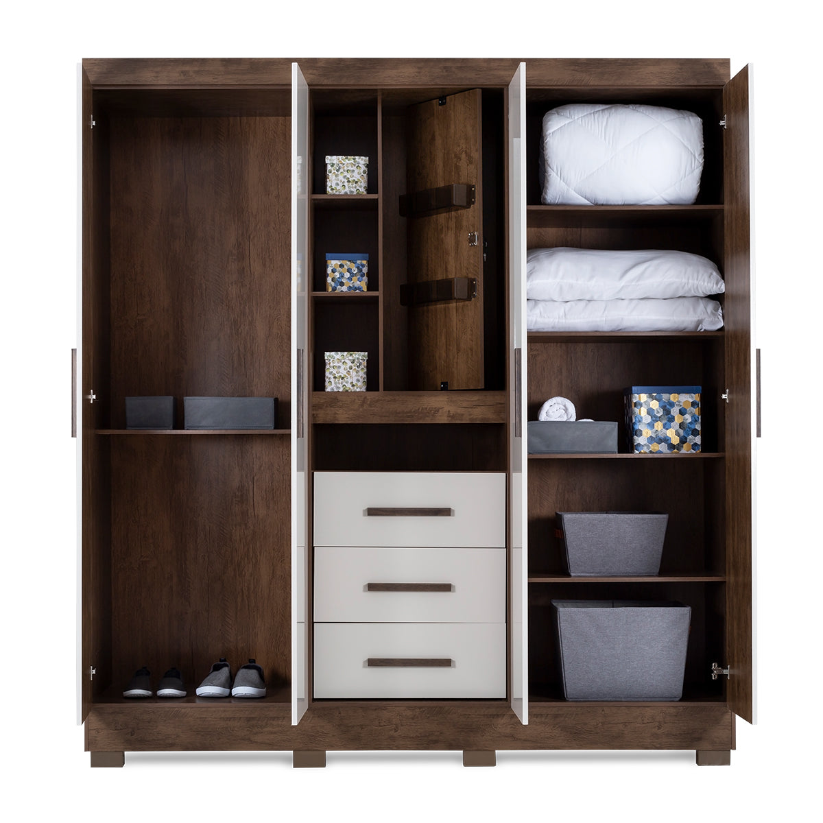 Eldorado 4 Door Wardrobe with Vanity - 1-244