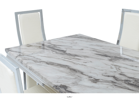 Anastasia 6-Seater Marble Dining Room Suite - 5-206