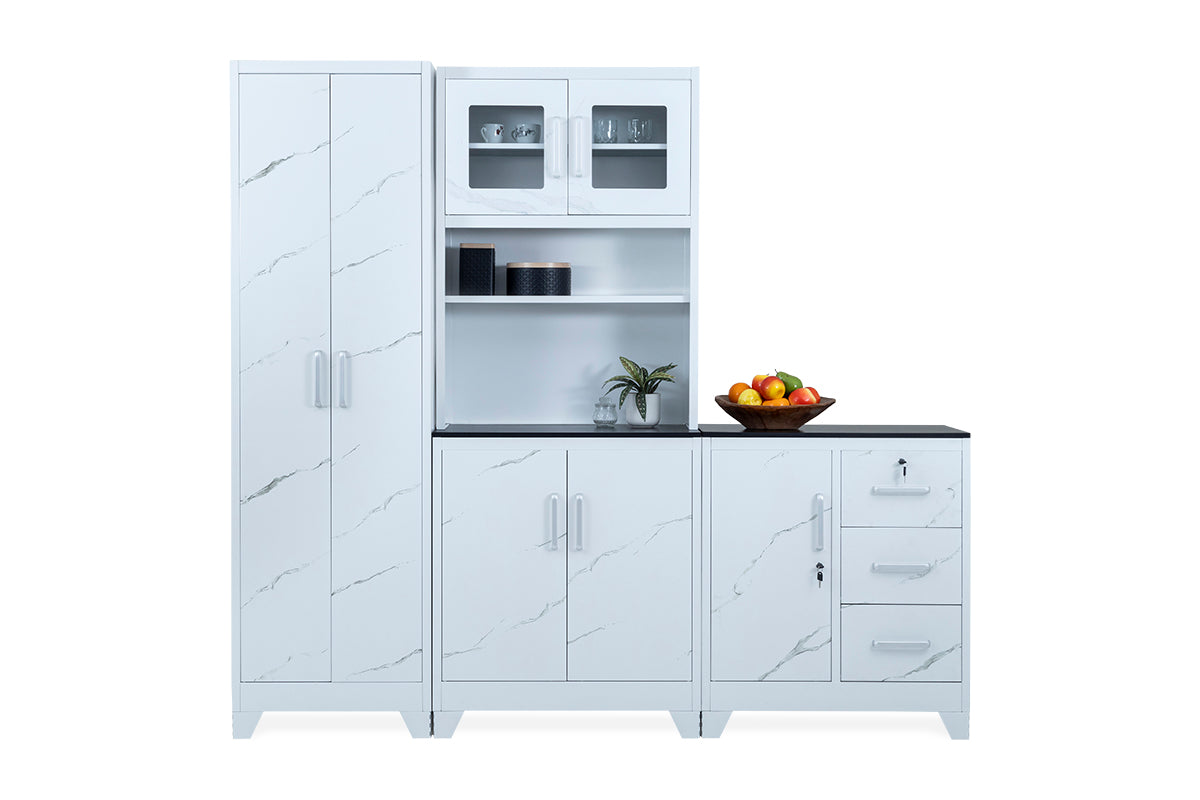 Marble Finish Steel Kitchen Unit - 10-207