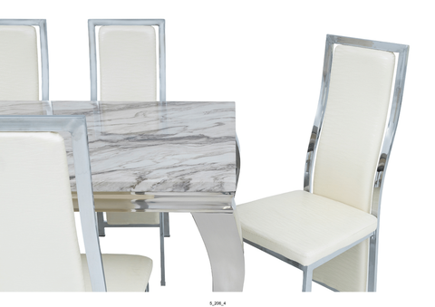 Anastasia 6-Seater Marble Dining Room Suite - 5-206