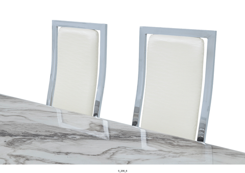 Anastasia 6-Seater Marble Dining Room Suite - 5-206