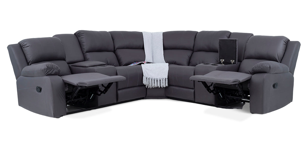 Jody Corner Lounge Suite with Recliners - 9-989
