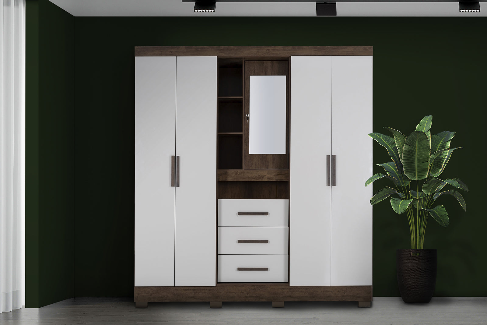 Eldorado 4 Door Wardrobe with Vanity - 1-244