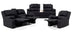 Jasmine Leather Touch 3 Seater Lounge Suite with Recliners - 9-979