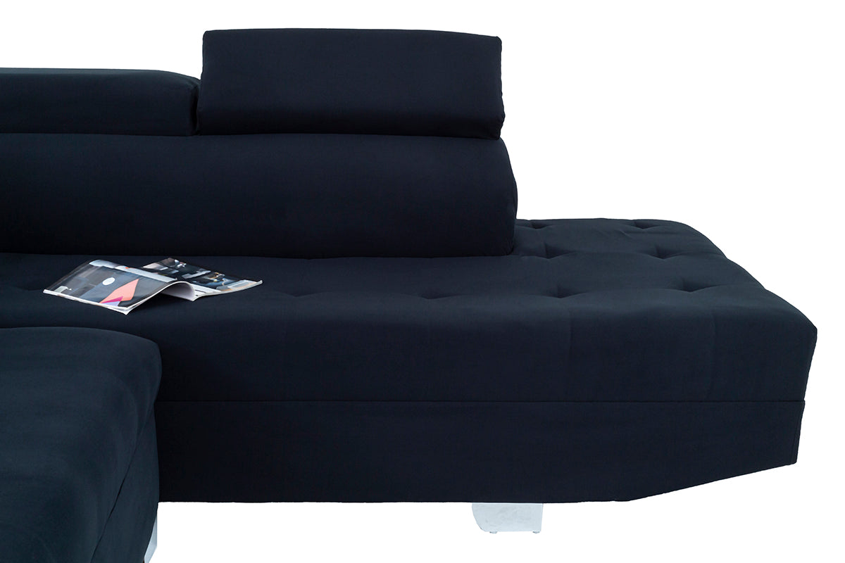 Skylar 3 Piece Corner Lounge Suite with Adjustable Head Rests - 9-1068
