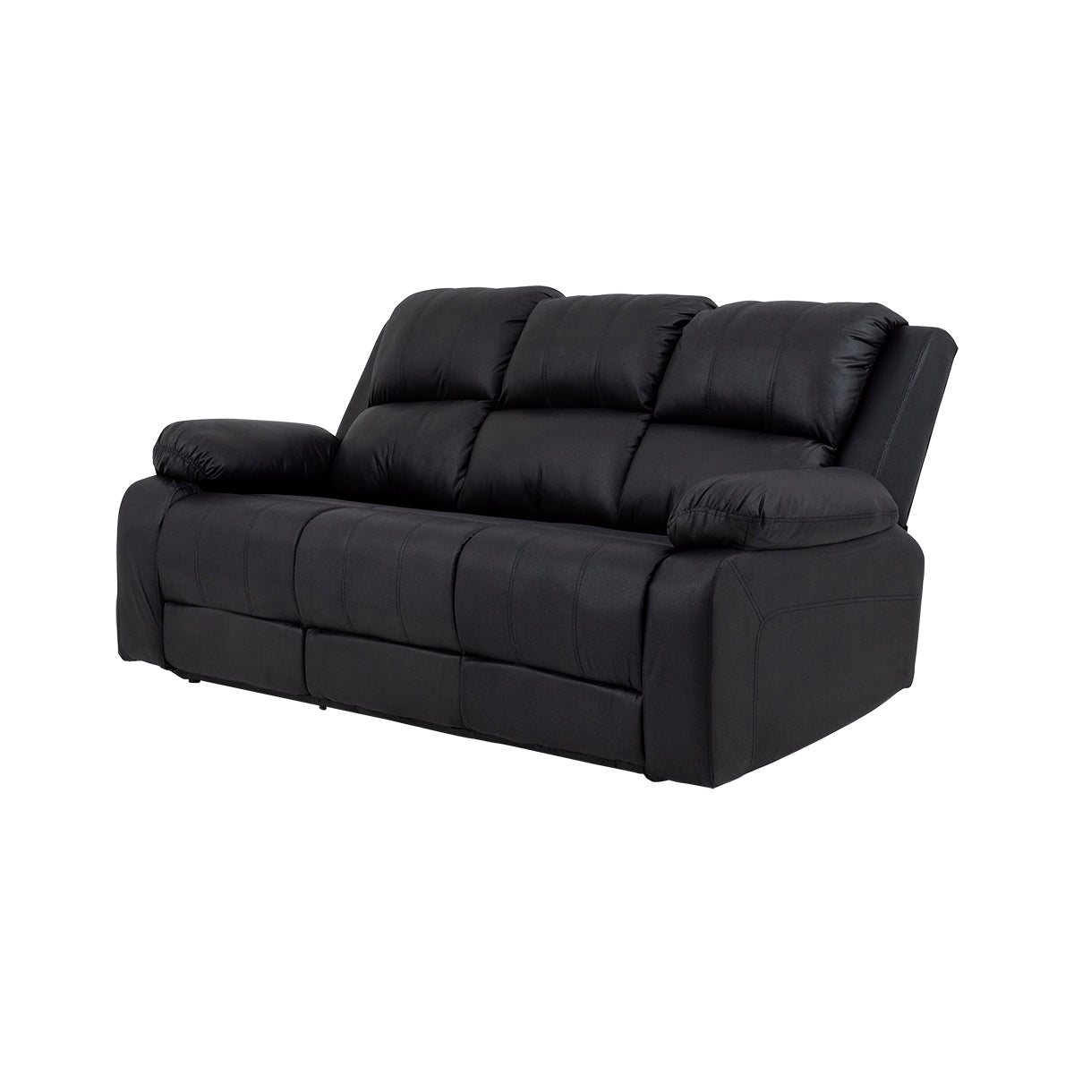 Jasmine Leather Touch 3 Seater Lounge Suite with Recliners - 9-979