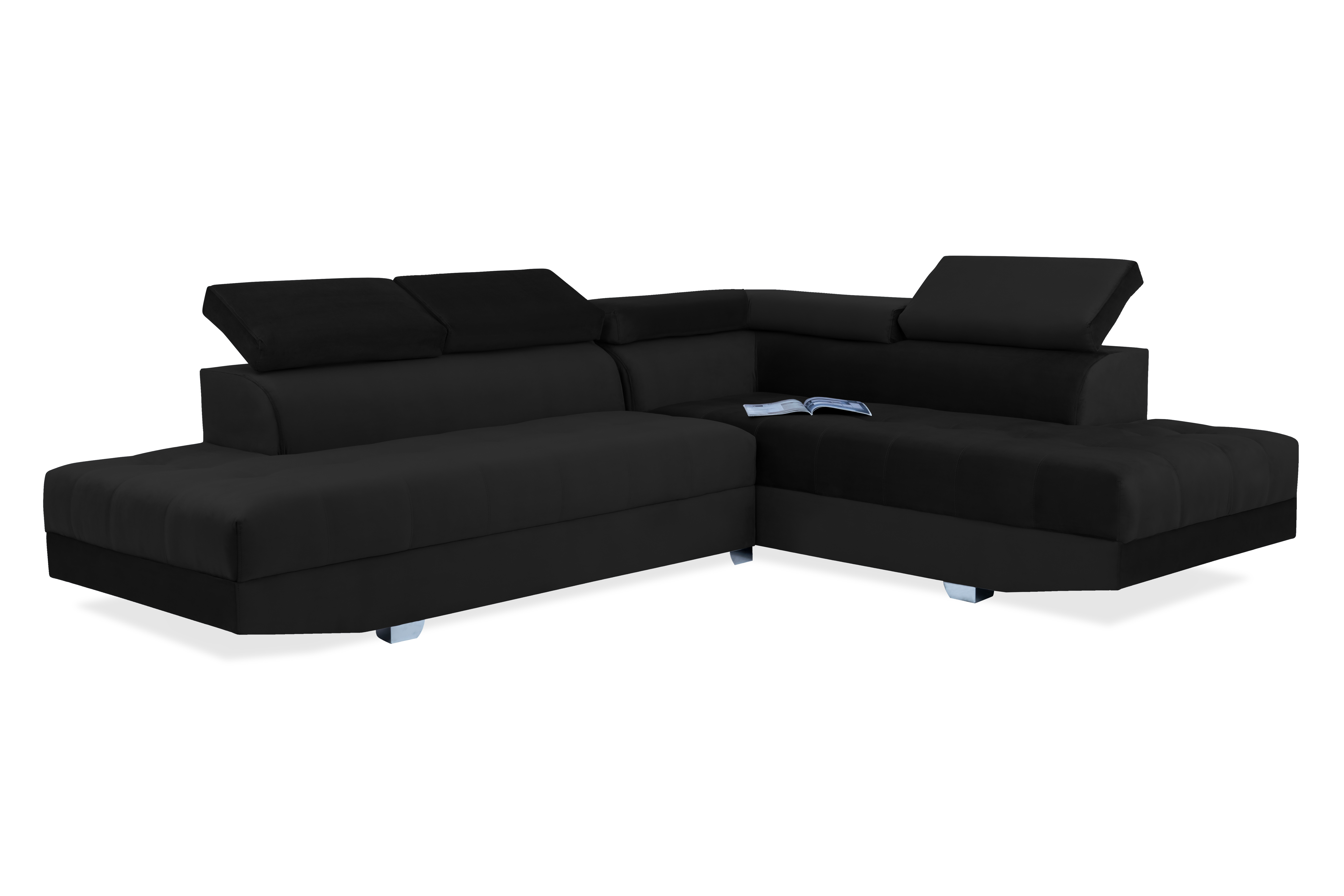 Skylar 3 Piece Corner Lounge Suite with Adjustable Head Rests - 9-1068