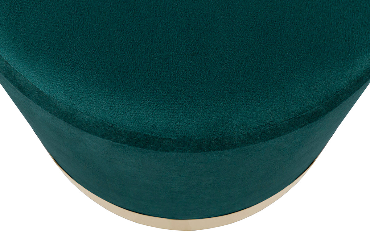 Ottoman with Gold Base and Velvet - 40-1081