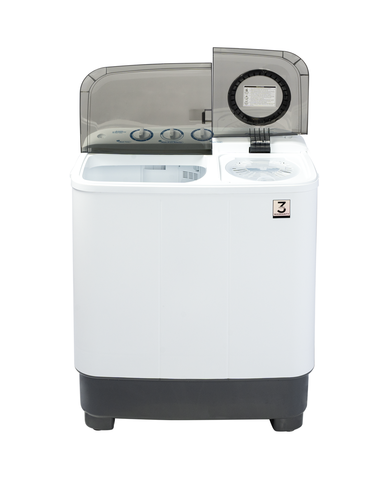 Midea 8.5kg Twin Tub Washing Machine White MTE02WW85-W - 22-363