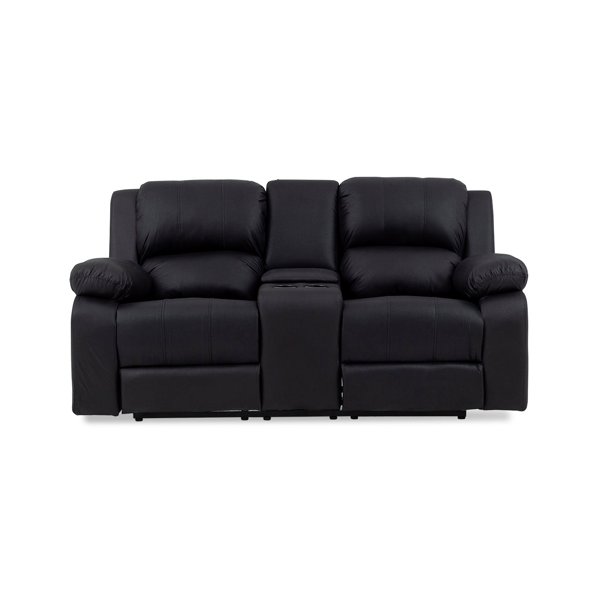 Jasmine Leather Touch 3 Seater Lounge Suite with Recliners - 9-979
