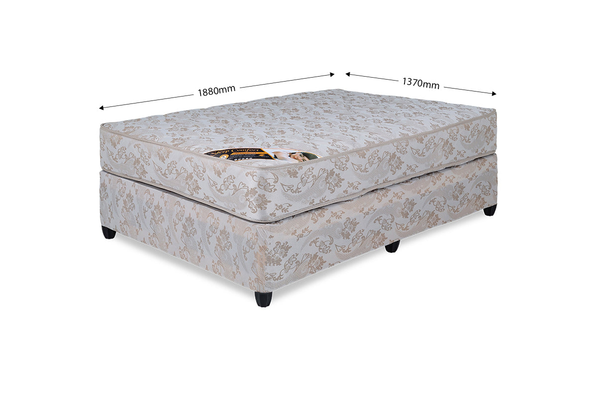 Sleep Comfort Dream Master Double Mattress and Bed Set - 7-298