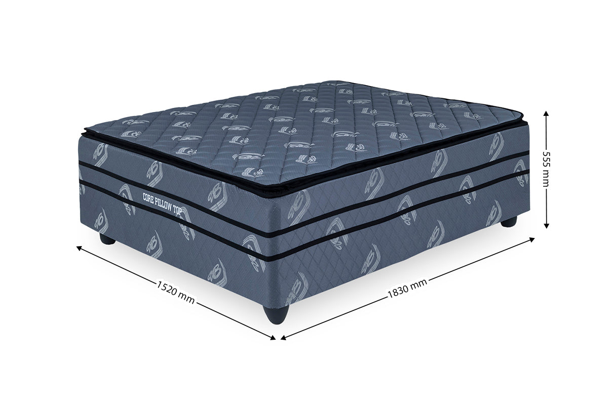 Core All Foam Queen One Piece Base and Pillow Top Mattress - 7-468