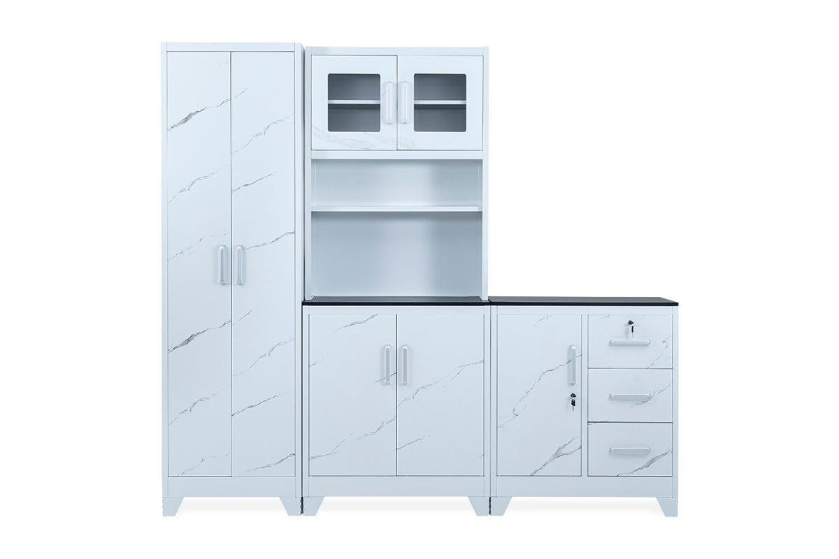 Marble Finish Steel Kitchen Unit - 10-207