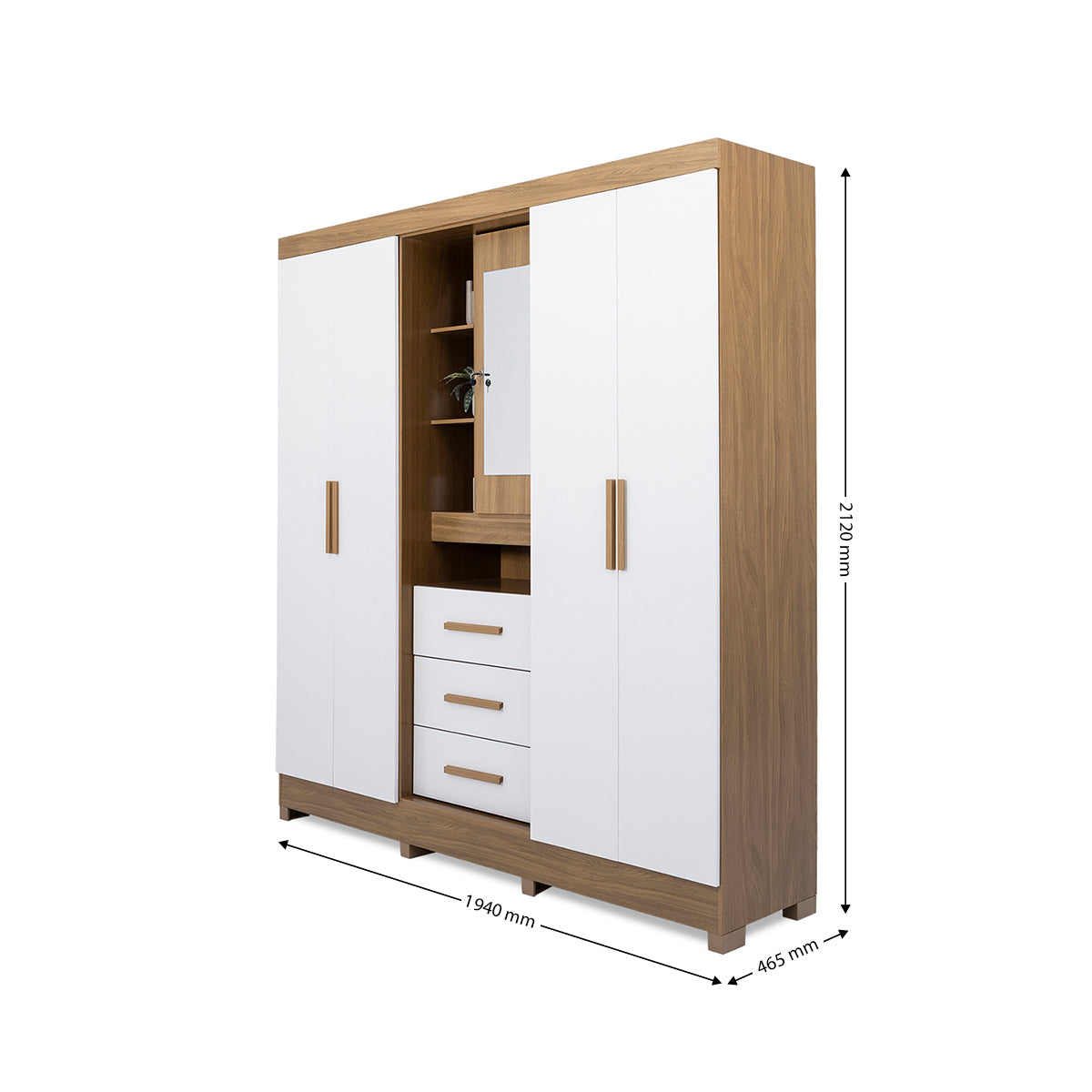 Eldorado 4 Door Wardrobe with Vanity - 1-244