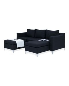 Tessa 3 Division Couch with Day Bed and Ottoman