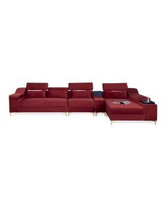Miranda 4 Piece Lounge Suite with Console and Storage Cup Holder