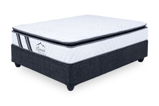 Everest Pocket Spring Pillow Top Queen Mattress and Base Set