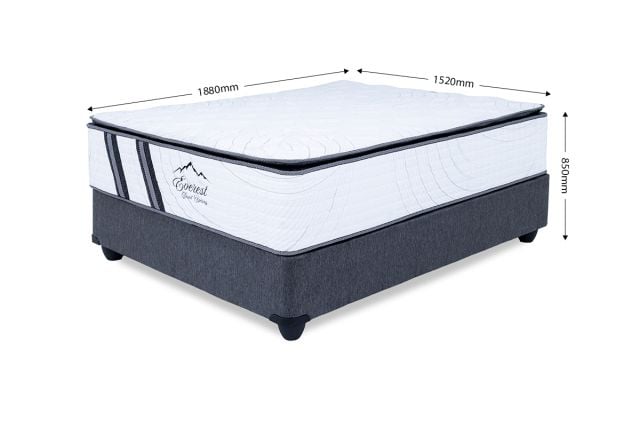 Everest Dual Spring Pillow Top Queen Mattress and Base Set | Fair