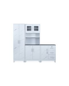 Marble Finish Steel Kitchen Unit