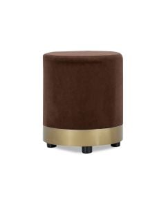 Ottoman with Gold Base and Velvet