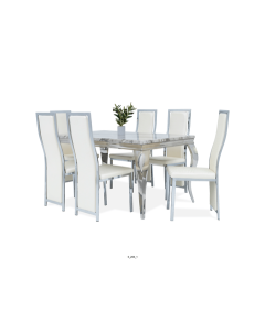 Anastasia 6-Seater Marble Dining Room Suite